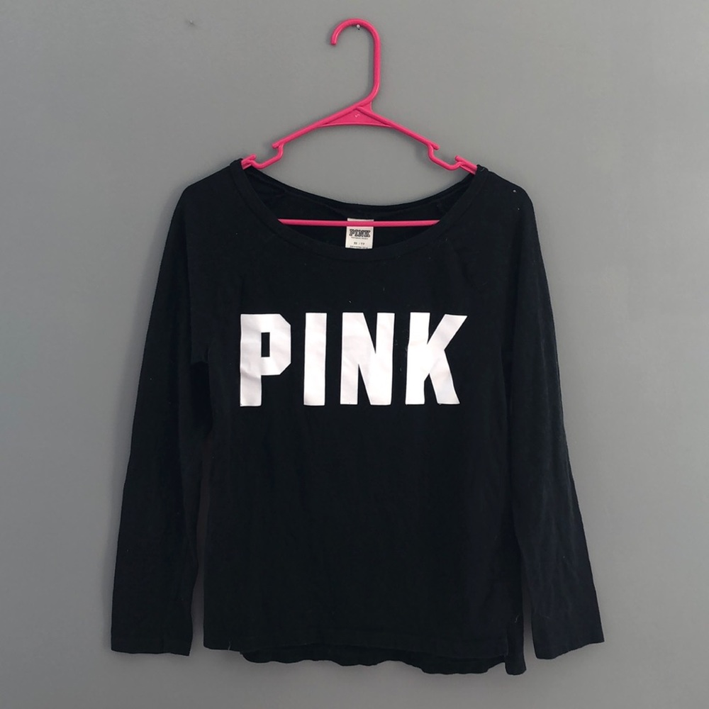 PINK XS Black Long Sleeved Shirt
